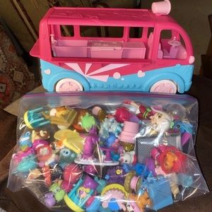 Shopkins Bus Ice Cream Truck & Extras Super Clean and Shopkins